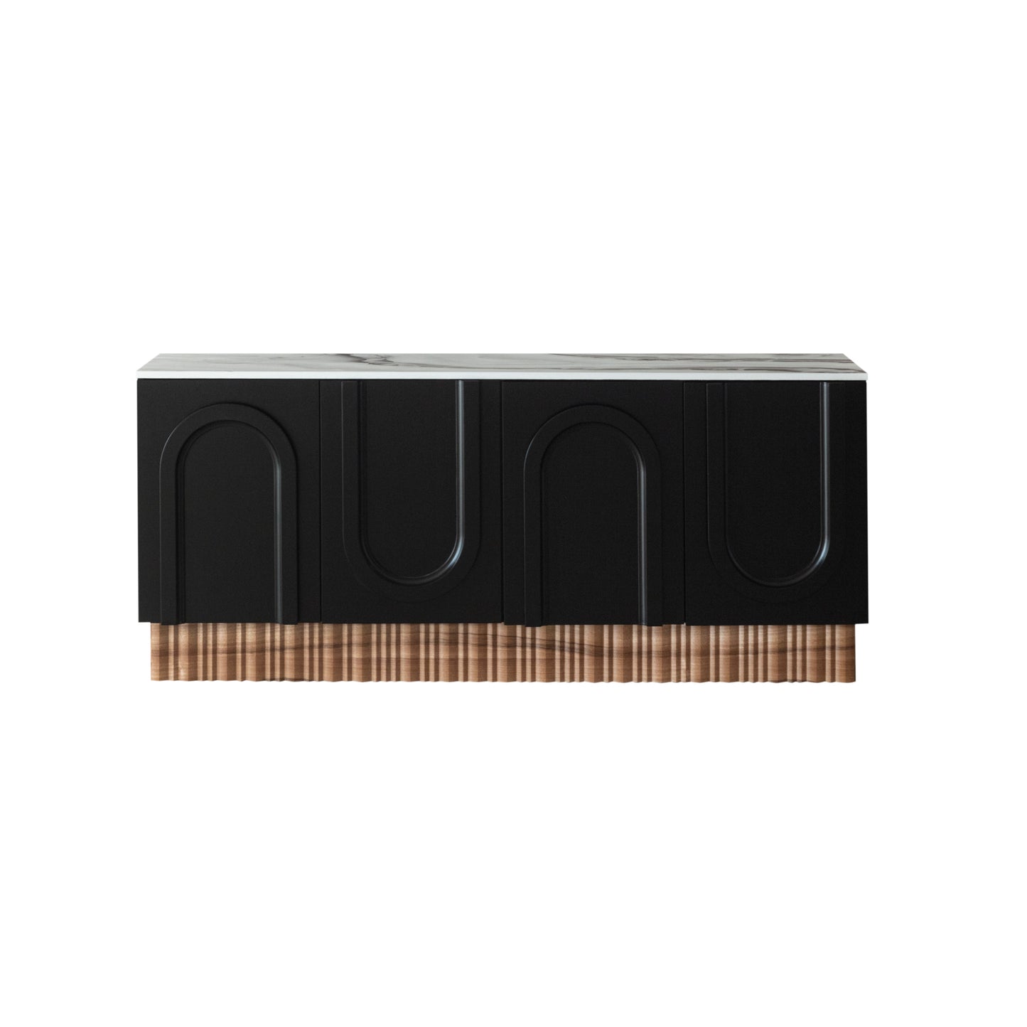 black and white credenza