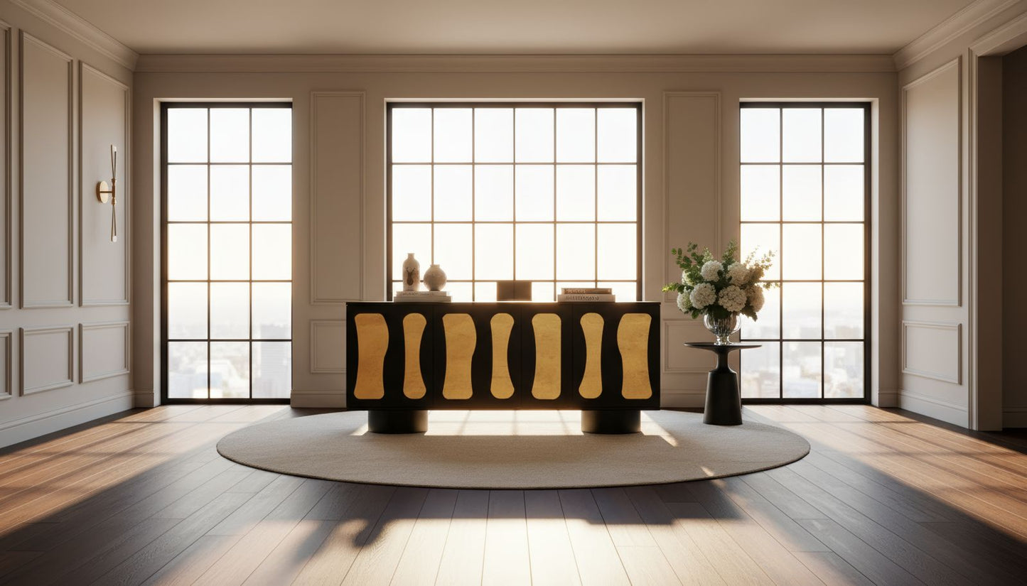 modern glam credenza