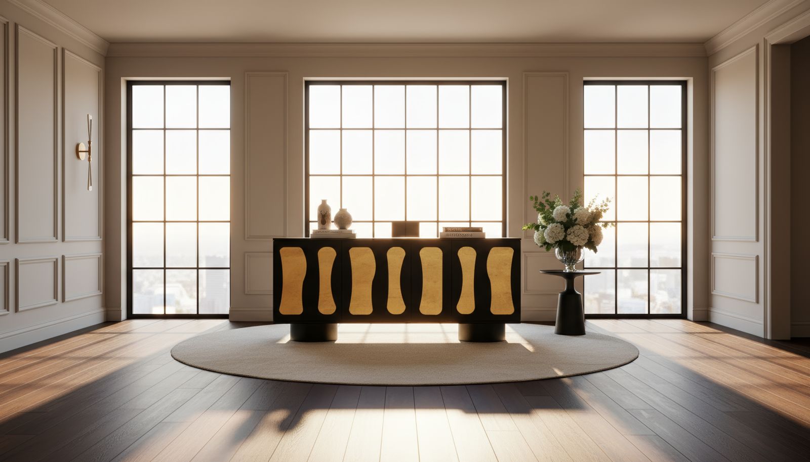 modern glam credenza