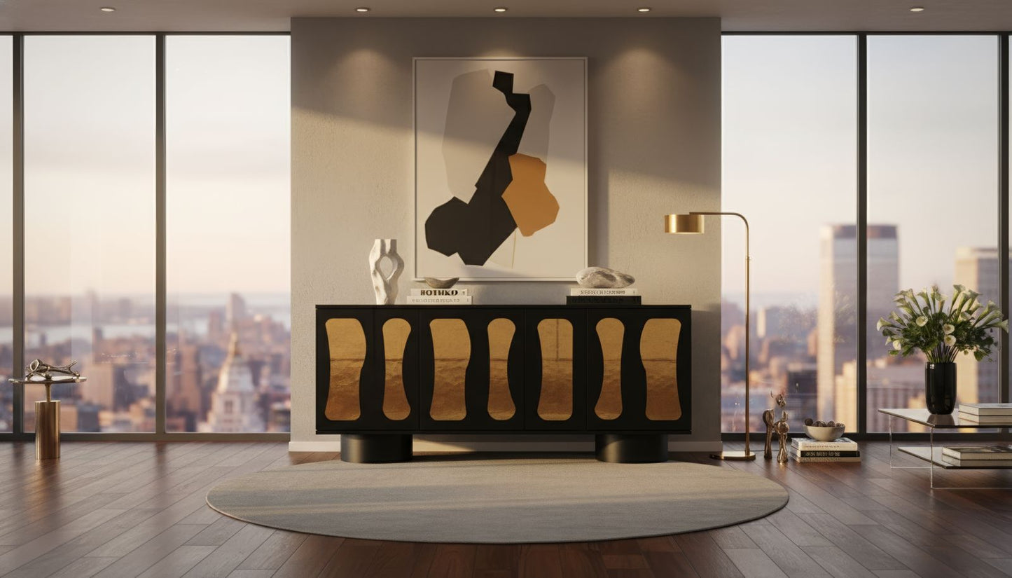 column legs contemporary sideboard