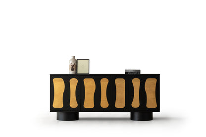 gold and black design modern sideboard