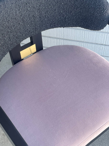 black and mauve dining chair