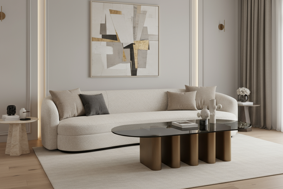 Romeo curved basse coffee table by Statements by J