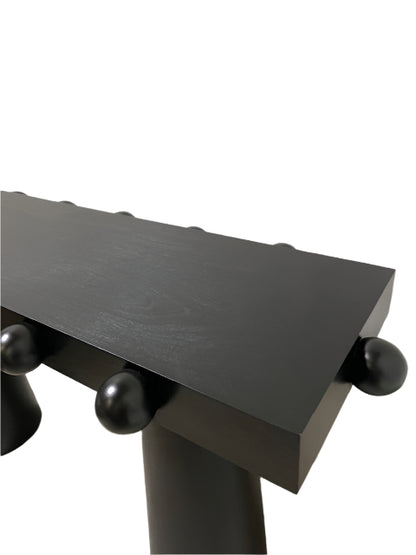 Ball design console table in black by Statements by J