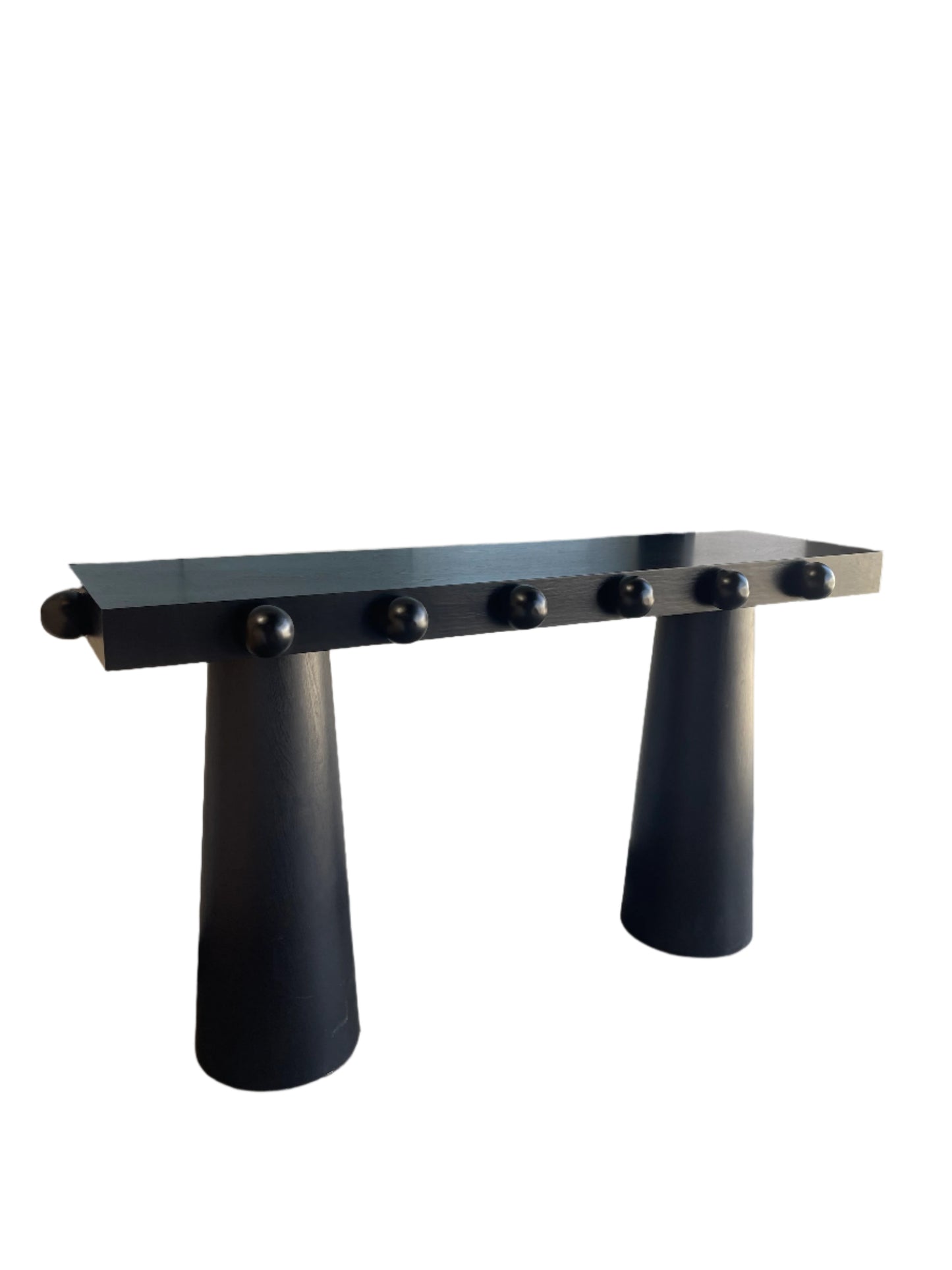 Black entryway console table by Statements by J