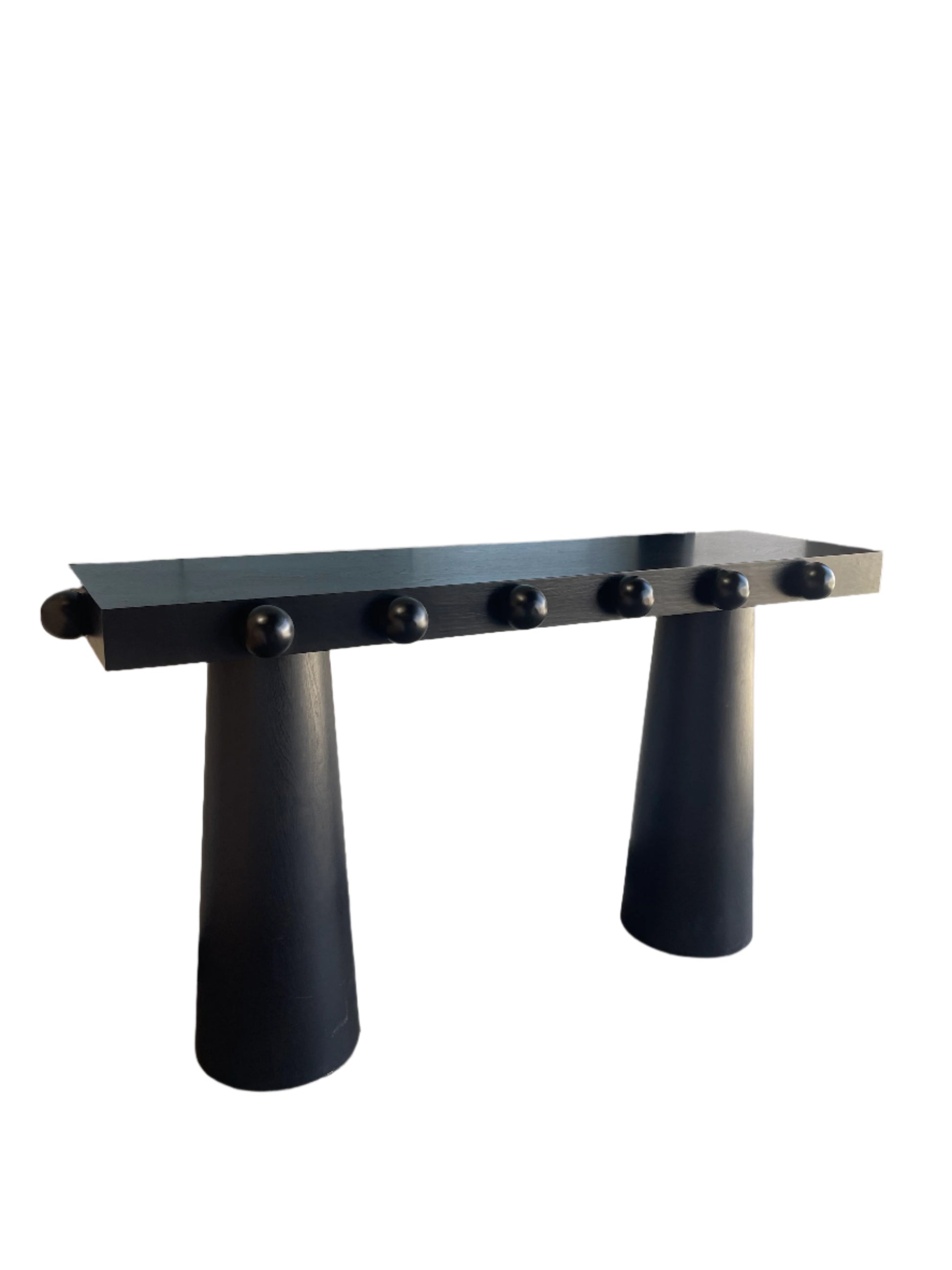 Black entryway console table by Statements by J