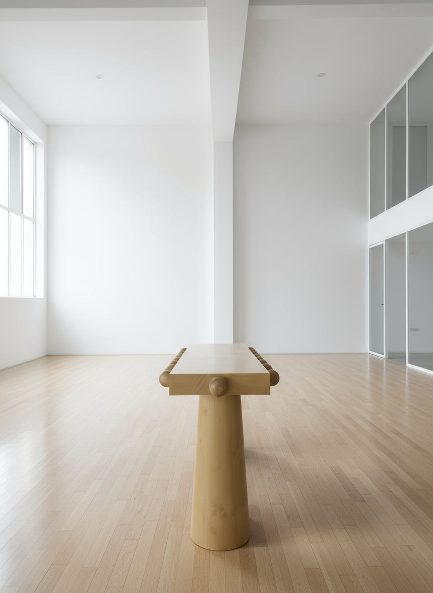 modern wood console table