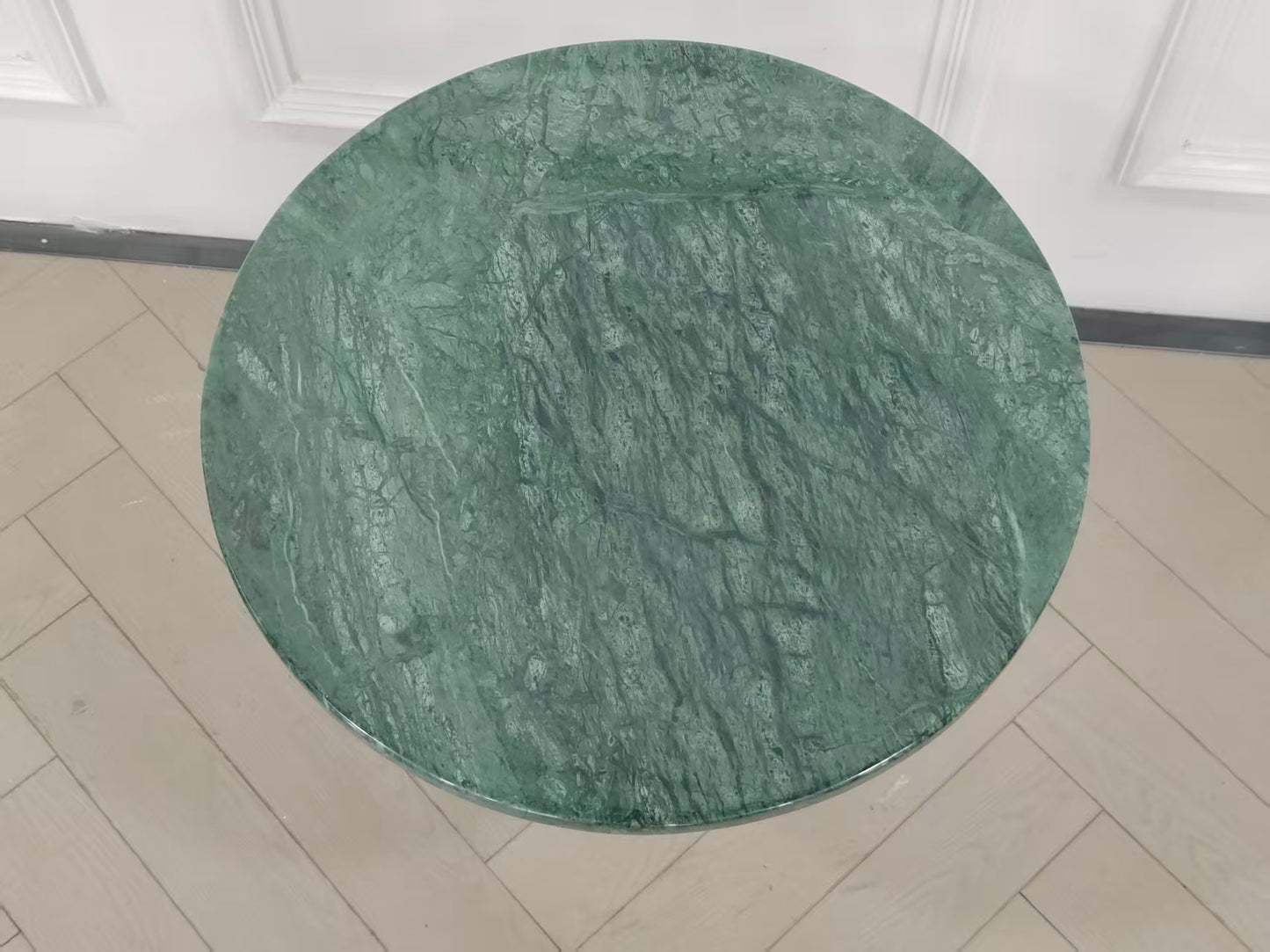 Green marble top side table by Statements by J