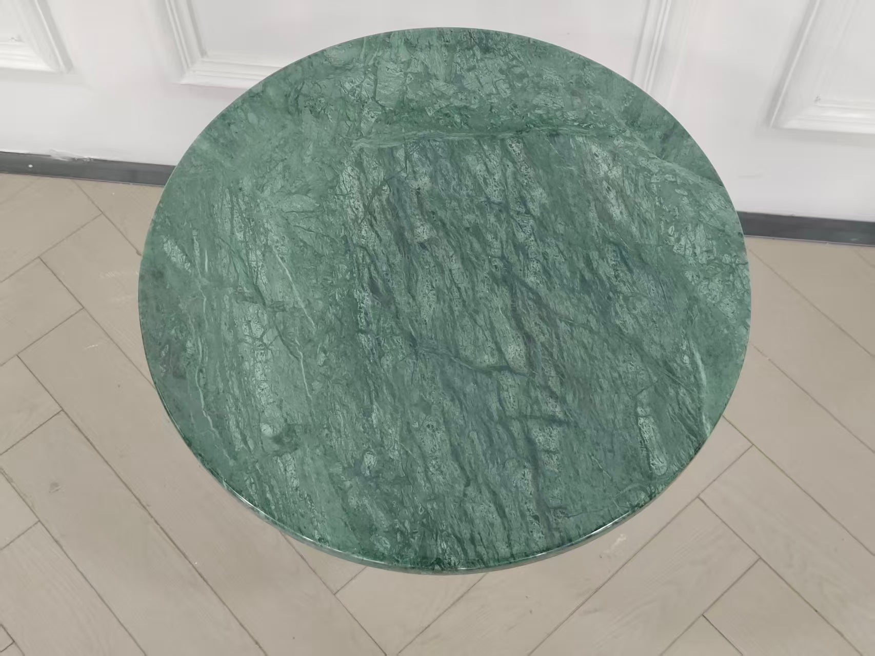 Green marble top side table by Statements by J