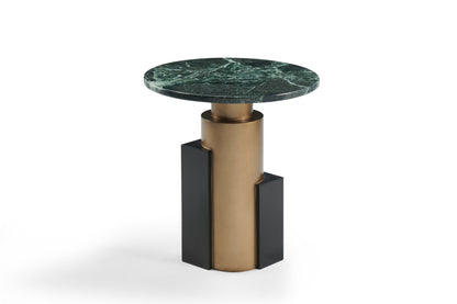 Jojo modern brass and marble side table by Statements by J featuring sleek round design and contemporary style”