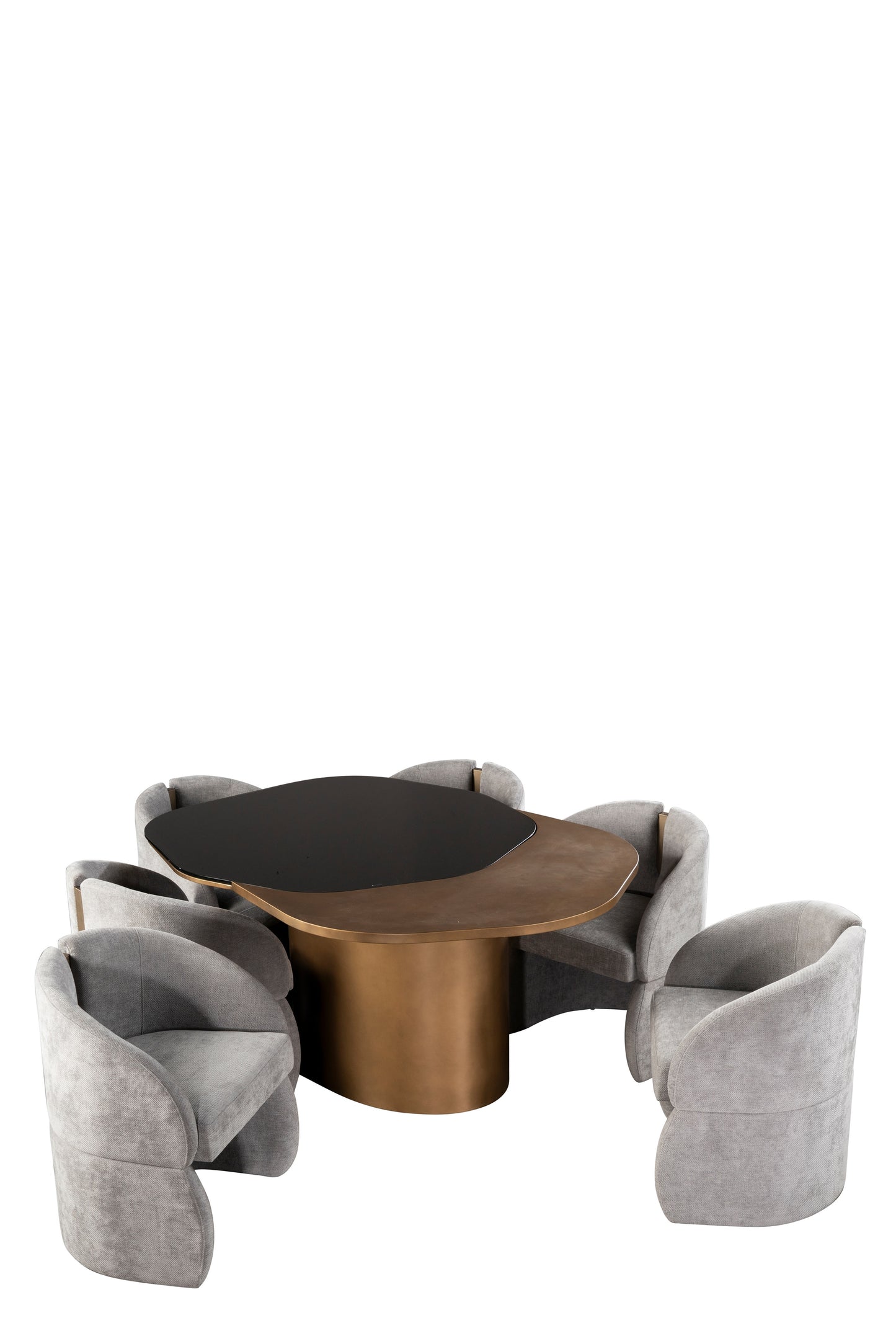 unique shaped long dining table 