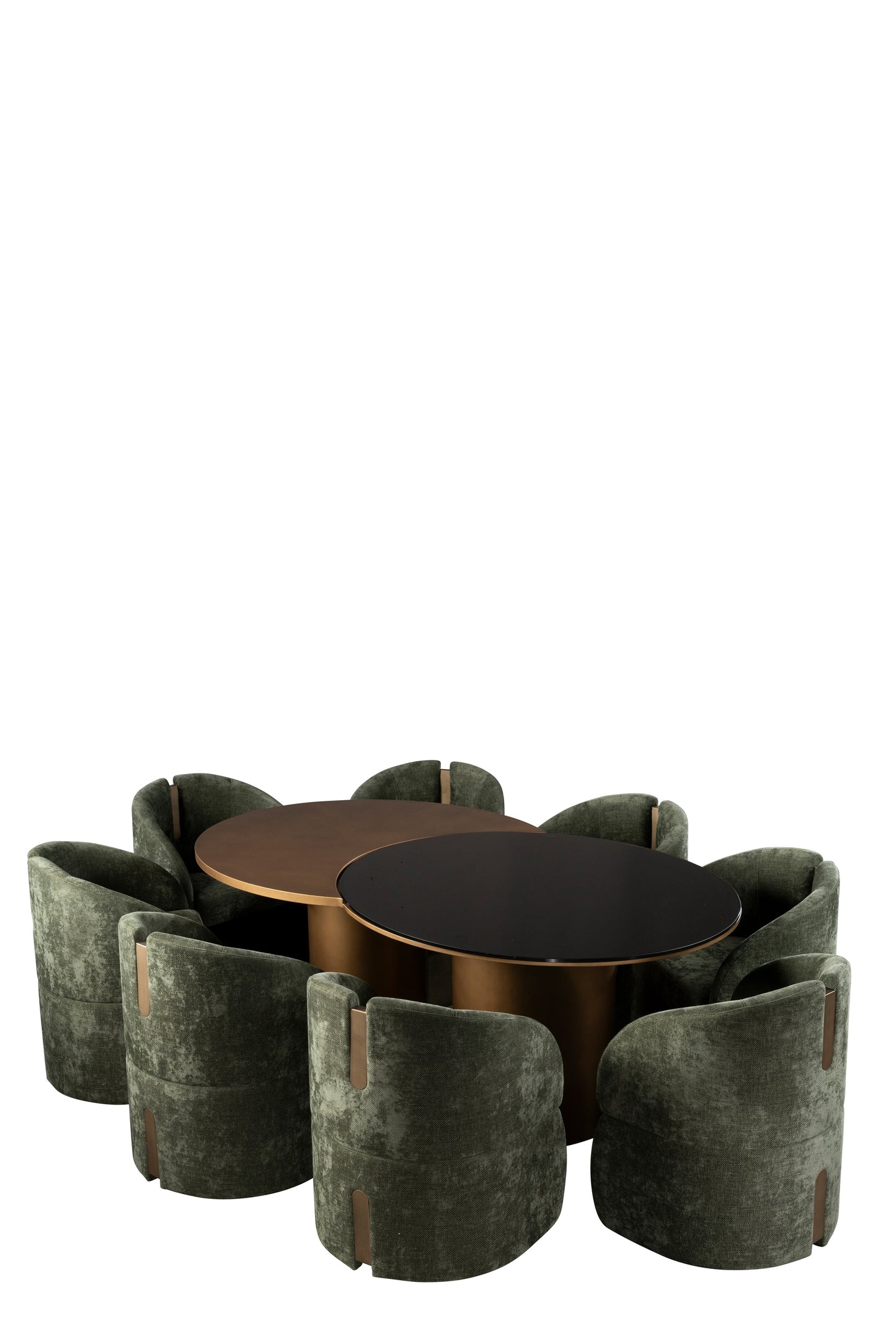 luxury dining table set for 8 with irregular table