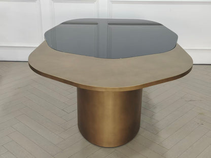 Kaylee oval brass dining table for 6 by Statements by J
