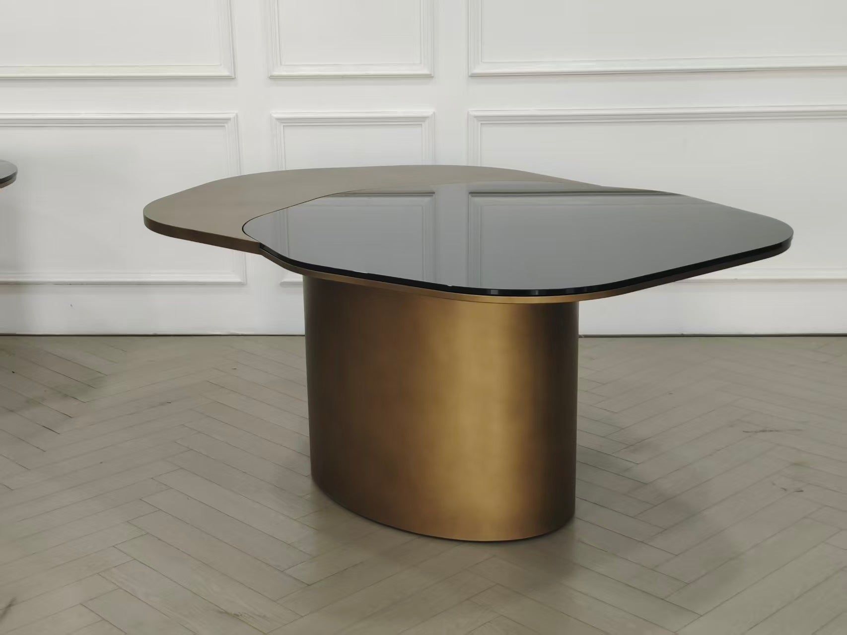 Kaylee glass top  modern  entry table by Statements by J