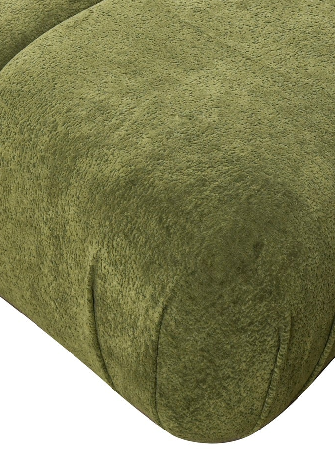 green textured fabric sofa