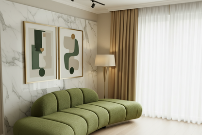 sofa in croissant shape