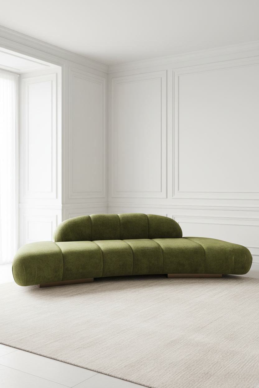 Modern green sofa 