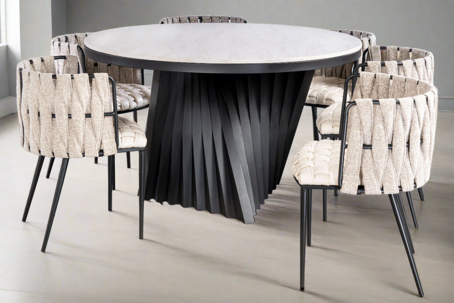 cream leather dining chairs