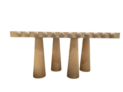 light oak wood dining table