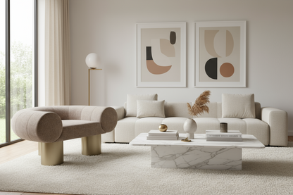 Mia modern armchair wit rounded arms by Statements by J