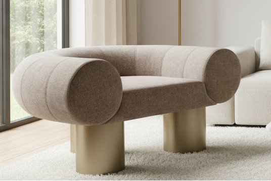 Mia luxe upholstered statement chair by Statements by J