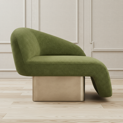 Kaia modern green chair with gold base by Statements by J