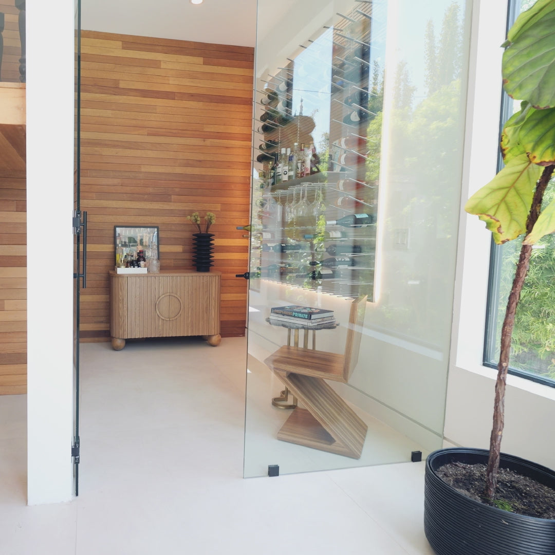 Mid Century Modern Zig Zag Chair in Brown – Statements by J