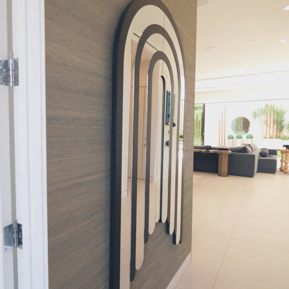 Arc 72 inch Full Length Black Mirror/ Mirrored Wall Art