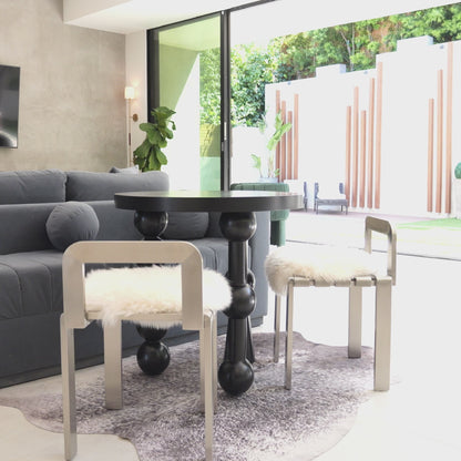 Tara Silver Metal Chair