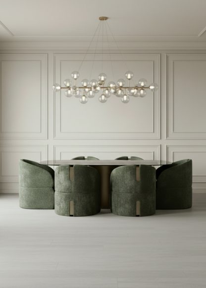 contemporary chic luxury dining room set