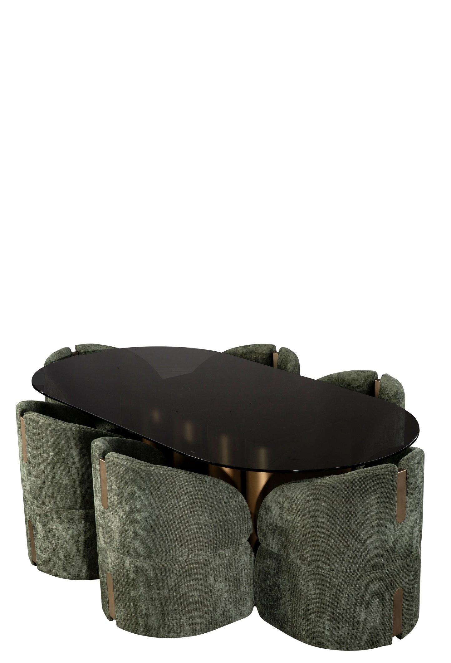 luxury oval dining table set for 6