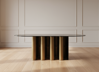Romeo modern glam oval dining room table by Statements by J