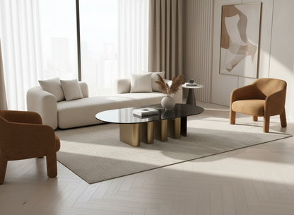 modern oval living room table by Statements by J