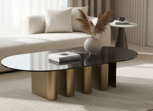 Romeo curvy base coffee table by Statements by J