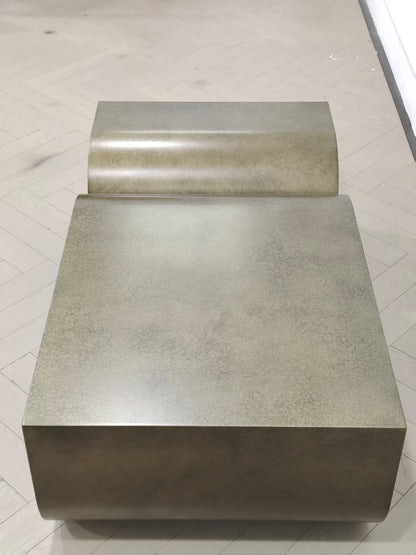 Modern antique brass coffee table by Statements by J