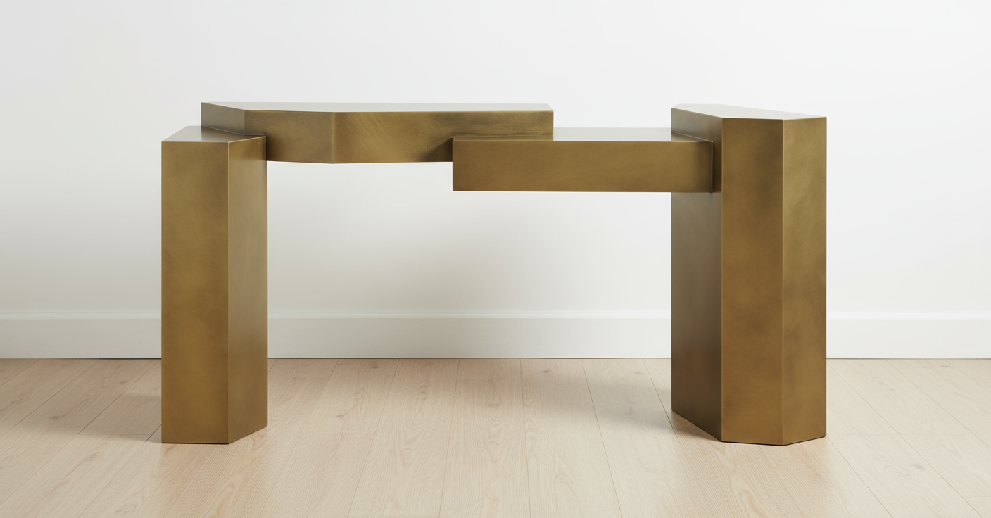 Modern brass console table by Statements by J