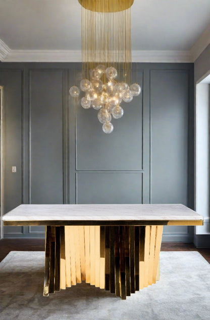 modern glam rectangular dining table