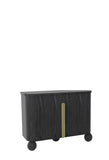Flamm Accent Cabinet with Ball Feet in Black-PRE-ORDER