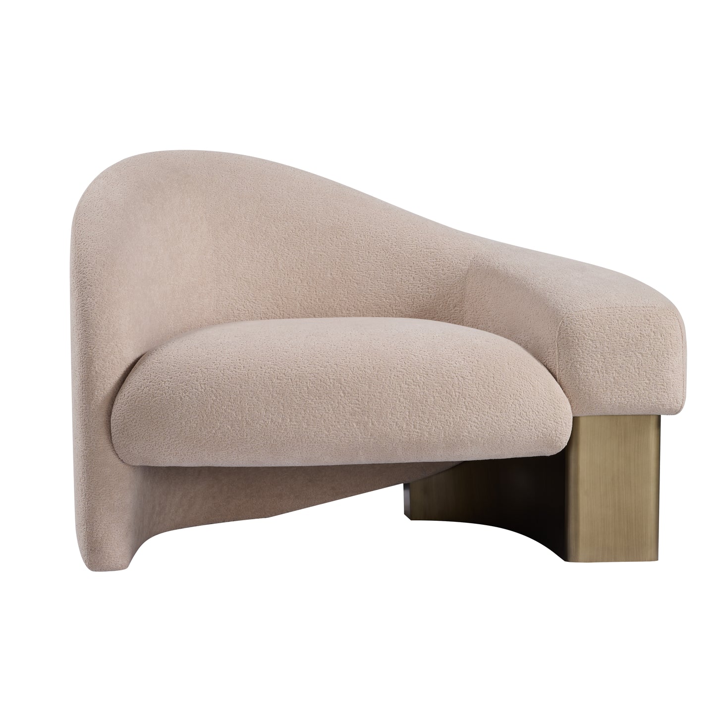 Lucques white and gold  modern armchair by Statements by J