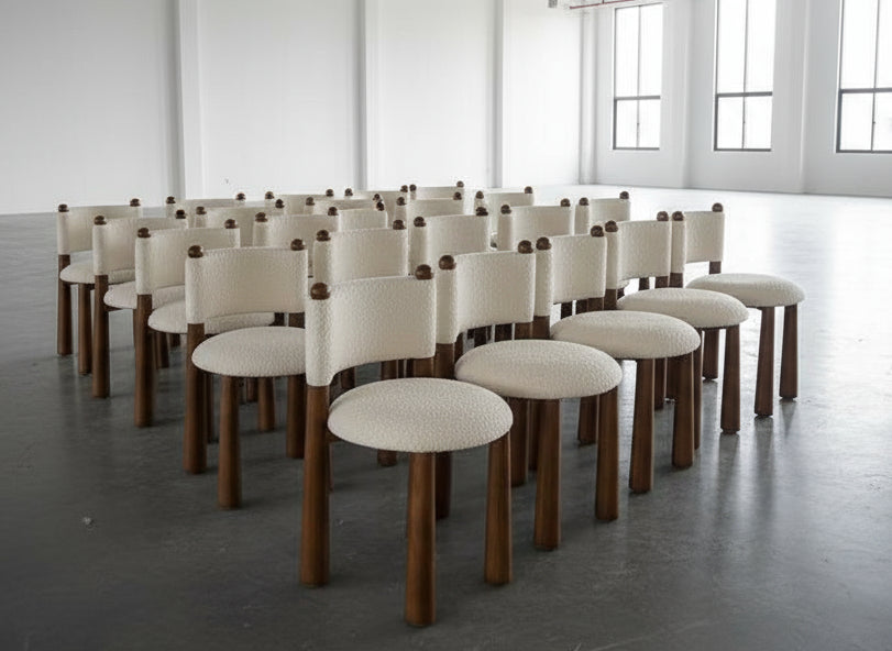 Talia contemporary upholstered  white dining chairs by Statements by J