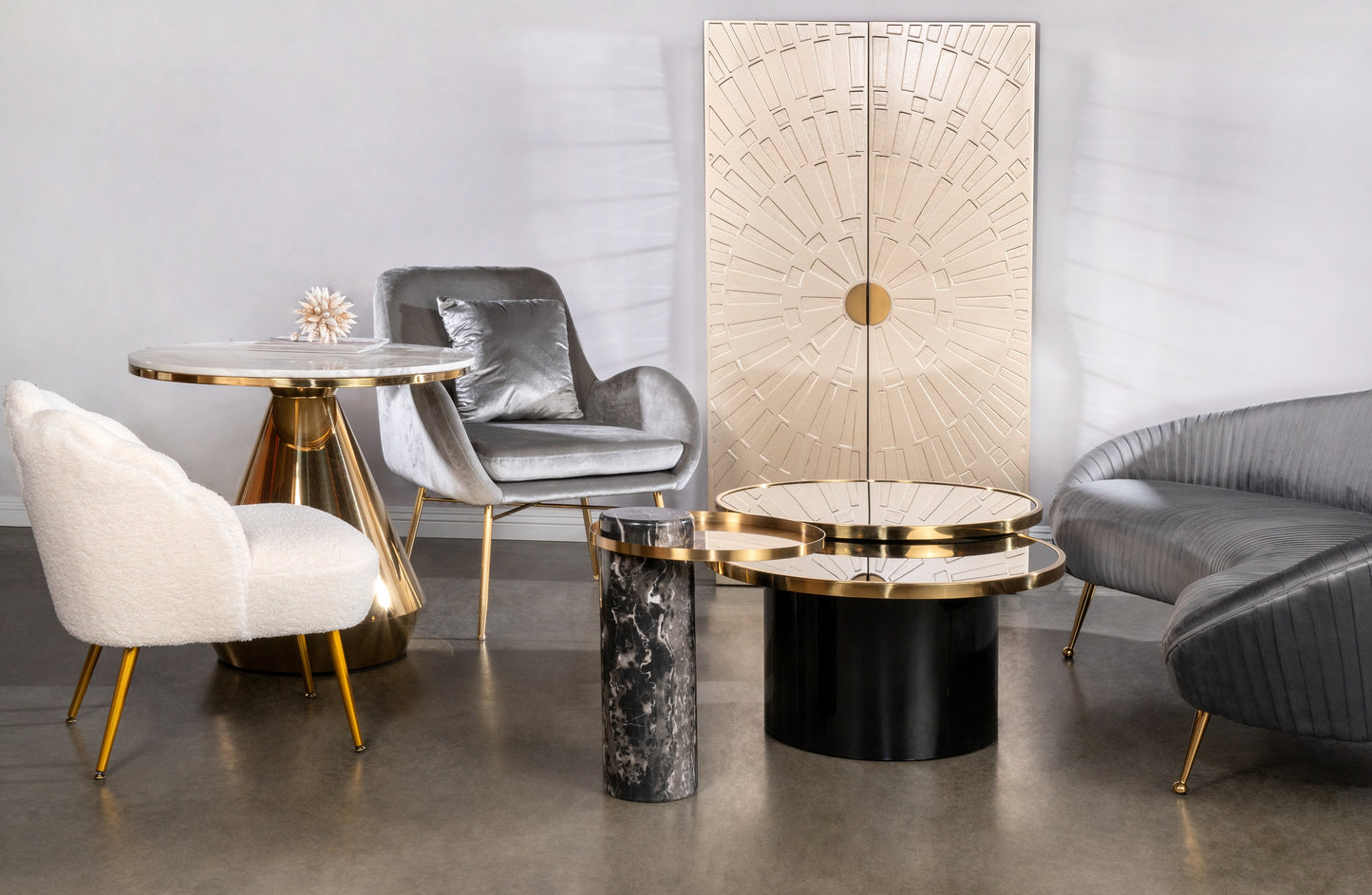 modern glam living room furniture