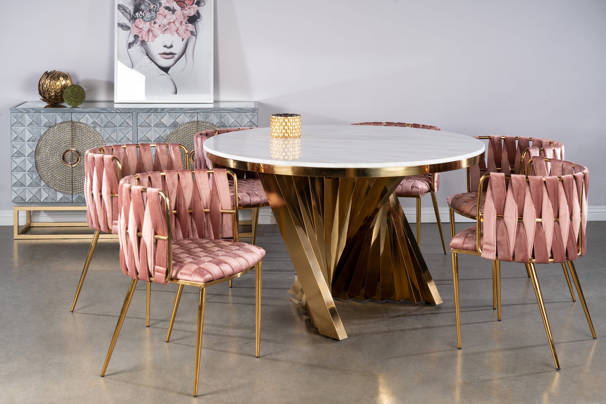 modern glam dining room chairs