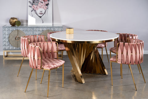 1538DC ROSE Milano Dining Chair in Rose