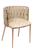 1538DC-BGEG-Milano Dining Chair in Off White and Gold