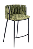 1538CS-GREEN-BLK-Milano Counter Chair in Green and Black-PRE-ORDER