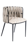 1538DC-BGE-Milano Dining Chair in Off White
