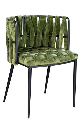 1538DCBLK-GREEN-Milano Dining Chair in Green