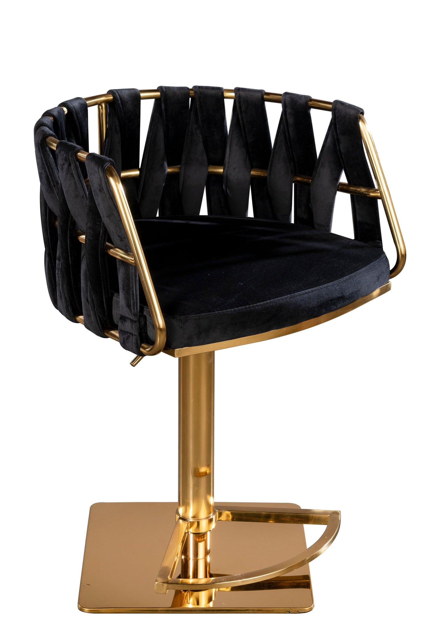 Milano Adjustable Swivel Bar /Counter Chair in Gold and Black-PRE-ORDER