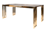 19396-Lorenzo Gold Rectangular Dining Table