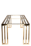 19396-Lorenzo Gold Rectangular Dining Table